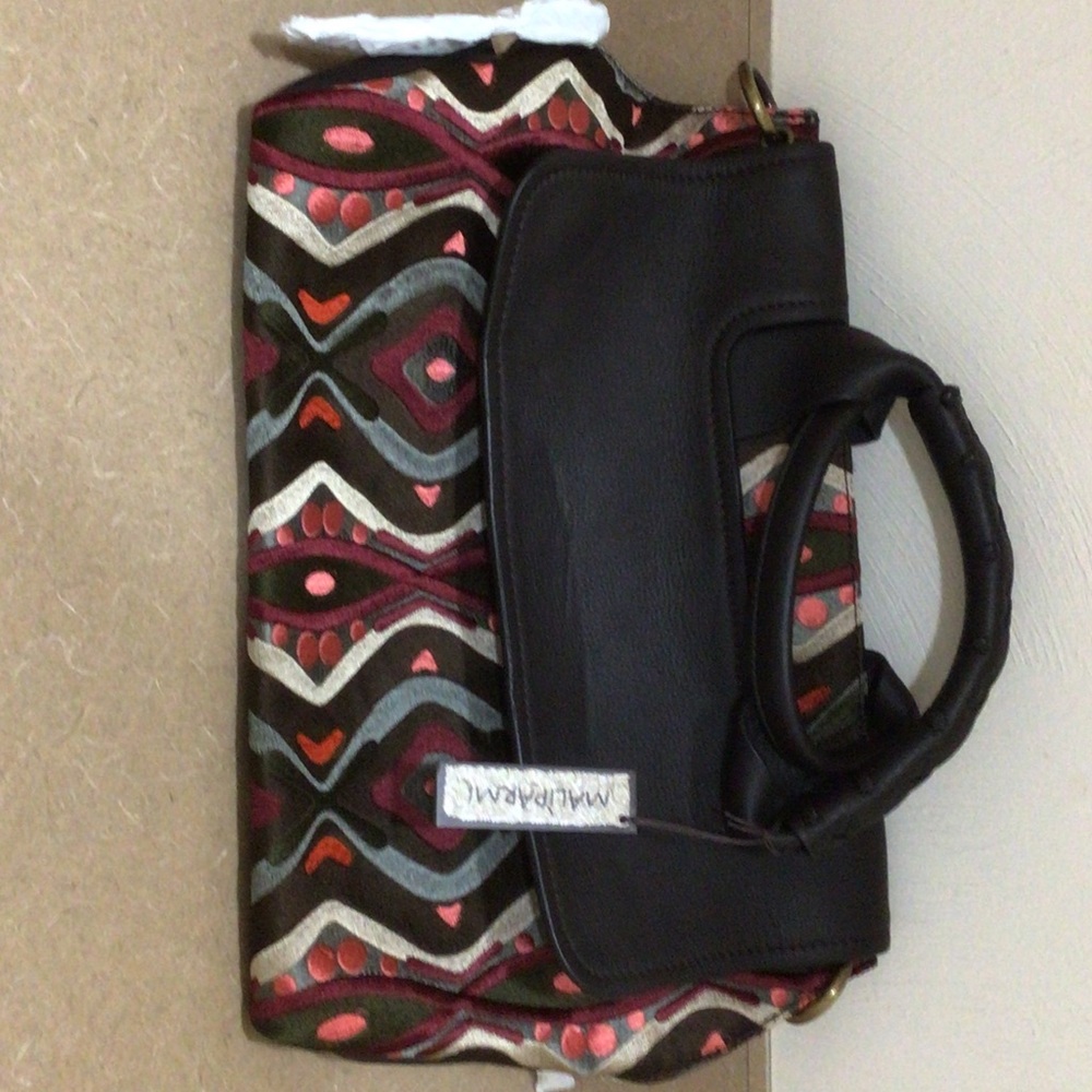 HALARA Black Handle Multicolor Patterned Shoulder Bag